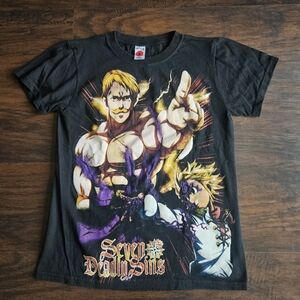 Rayton Playeras Anime T-Shirt Size Smal. Seven Deadly Sins.  Double Sided
